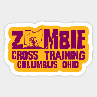 Zombie Cross Training Columbus Ohio Purple Sticker